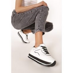 Biało-Czarne Sneakersy Astirise. Białe buty sportowe damskie Born2be. Za 89,99 zł.