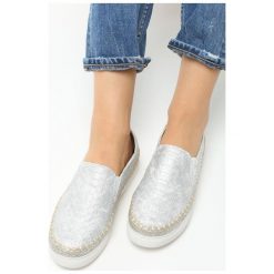 Trampki i tenisówki damskie: Srebrne Slip On Drako