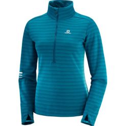 Bluza Salomon Lightning HZ Mid W Ciemno-Niebieska. Niebieskie bluzy damskie marki Salomon, s, bez wzorów, z tkaniny, bez rękawów, długie, bez kaptura, do biegania. Za 255,99 zł.