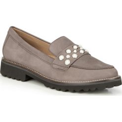 Buty damskie. Szare półbuty damskie Wittchen, na co dzień, z aplikacjami, ze skóry, bez obcasa, bez zapięcia. W wyprzedaży za 419,90 zł.