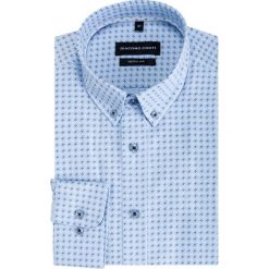 Koszula SIMONE KDWR000372. Niebieskie koszule męskie Giacomo Conti, na lato, m, bez wzorów, button down, z długim rękawem. Za 169,00 zł.