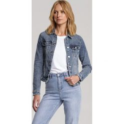 Niebieska Kurtka Telenilla. Niebieskie kurtki damskie Renee, s, bez wzorów, z jeansu, bez kaptura. Za 129,99 zł.
