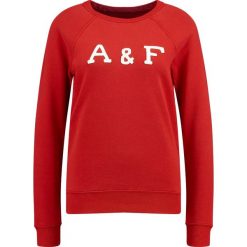 Bluzy rozpinane damskie: Abercrombie & Fitch LOGO CREW Bluza red
