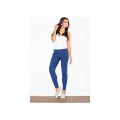 Spodnie338 Granat. Niebieskie spodnie damskie FIGL, xl, z bawełny. Za 99,00 zł.