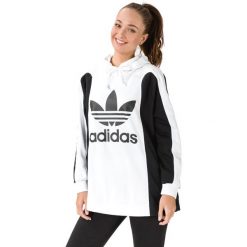 Adidas Originals Bellista Bluza Biały. Białe bluzy damskie adidas Originals, z nadrukiem, z bawełny, bez rękawów, bez kaptura. Za 283,95 zł.