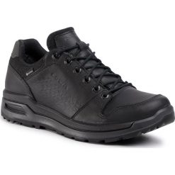 Trekkingi LOWA - Locarno Gtx Lo GORE-TEX 310812 Black 0999. Czarne trapery męskie Lowa, ze skóry, bez zapięcia, trekkingowe, gore-tex. W wyprzedaży za 639,00 zł.