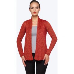 Kardigan w kolorze czerwonym. Czerwone kardigany damskie Far Far Fashion, Ryłko by Agnes&Paul, bez wzorów. W wyprzedaży za 69,95 zł.