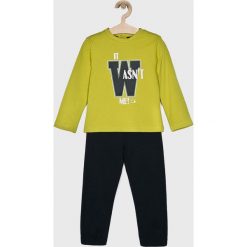 Blukids - Komplet dziecięcy 74-98 cm. Żółte spodnie chłopięce Blukids, bez wzorów, z bawełny. Za 49,90 zł.