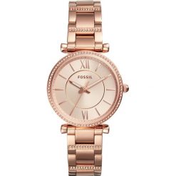 Zegarek FOSSIL - Carlie ES4301 Rose Gold/Rose Gold. Żółte zegarki damskie Fossil, ze stali. Za 669,00 zł.