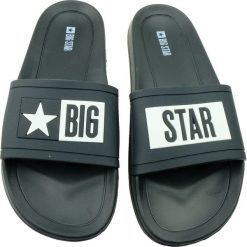 Klapki męskie BIG STAR DD174699,Kolor czarny. Czarne klapki męskie BIG STAR, bez wzorów. Za 59,99 zł.
