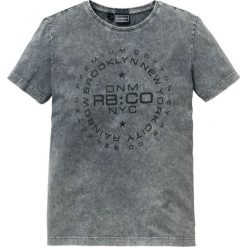 T-shirt Slim Fit bonprix szary "moon washed". Szare koszulki męskie bonprix, s, z nadrukiem, bez kołnierzyka, bez rękawów. Za 59,99 zł.