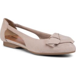 Baleriny TAMARIS - 1-22106-24 Cashmere 409. Brązowe baleriny damskie Tamaris, bez wzorów, z zamszu, klasyczne, bez obcasa, na płaskiej podeszwie. Za 239,00 zł.