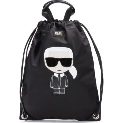 Karl Lagerfeld Ikonik Gymsack Czarny. Czarne plecaki damskie KARL LAGERFELD, w paski, ze skóry. Za 548,95 zł.