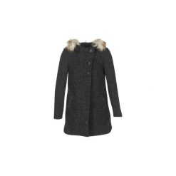 Płaszcze Only SALLY. Szare płaszcze damskie marki ONLY, s, z bawełny, casualowe, z okrągłym kołnierzem. Za 279,30 zł.