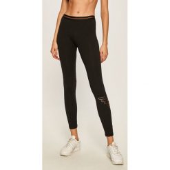 Emporio Armani - Legginsy. Czarne spodnie damskie Emporio Armani, s, z elastanu. Za 279,90 zł.