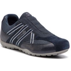 Sneakersy GEOX - U Ravex C U923FC 0AU14 C4002 Navy. Niebieskie sneakersy męskie Geox, bez wzorów, ze skóry ekologicznej, klasyczne, bez zapięcia. W wyprzedaży za 199,00 zł.