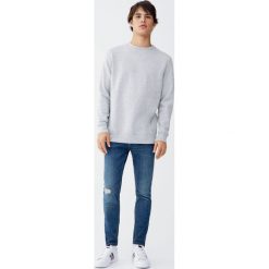 Jeansy super skinny fit z suwakami. Szare jeansy męskie marki Pull&Bear, m, bez wzorów. Za 139,00 zł.