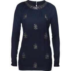 Bluzki damskie: Bluzka tunikowa bonprix ciemnoniebieski
