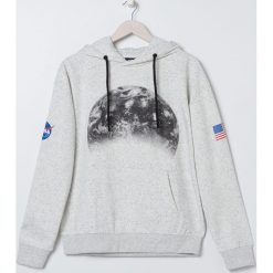 Bluza dresowa Nasa - Jasny szary. Szare bluzy męskie Sinsay, s, bez wzorów, z dresówki, bez kołnierzyka, bez rękawów, bez kaptura. Za 79,99 zł.