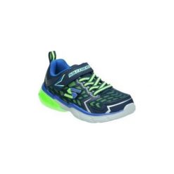 Buty Dziecko Skechers 97761L-NVLM. Niebieskie trampki dziewczęce Skechers, bez wzorów, bez zapięcia. Za 175,48 zł.