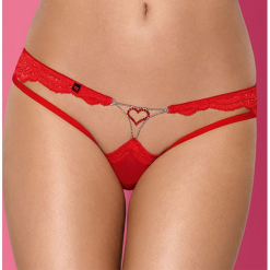 Kuszące figi Deep Love. Figi damskie Obsessive, w koronkowe wzory, z bawełny. Za 43,69 zł.