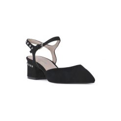 Czółenka Café Noir CAFE NOIR GILDA STRASS. Szare czółenka damskie Café Noir, bez wzorów, bez obcasa. Za 364,49 zł.