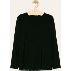 Liu Jo - Longsleeve dziecięcy 128-170 cm. Czarne bluzki dziewczęce Liu Jo, bez wzorów, z elastanu, z okrągłym kołnierzem, z długim rękawem, długie, bez kaptura. W wyprzedaży za 129,90 zł.