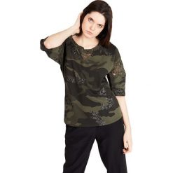Bluzki asymetryczne: Bluzka w kolorze khaki