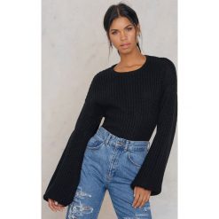 Swetry damskie: Rut&Circle Sweter z bufiastym rękawem Lova – Black