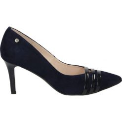 Czółenka - Z7380442 BLU. Czarne czółenka bez pięty Venezia, ze skóry. Za 329,00 zł.