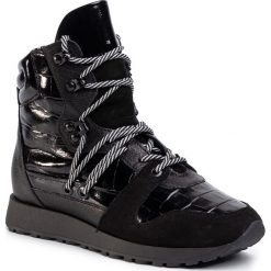 Sneakersy GINO ROSSI - Yuka DTI775-Y15-0878-9999-T 99/99. Czarne półbuty damskie Gino Rossi, bez wzorów, ze skóry, bez obcasa, na płaskiej podeszwie, bez zapięcia. W wyprzedaży za 289,00 zł.