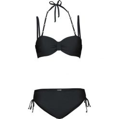 Bikini na fiszbinach (2 części) bonprix czarny. Czarne stroje kąpielowe damskie bonprix, bez wzorów. Za 89,99 zł.