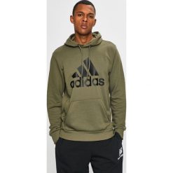 Adidas Performance - Bluza. Zielone bluzy męskie adidas Performance, m, z nadrukiem, z bawełny, z kapturem, bez rękawów, z kapturem. W wyprzedaży za 179,90 zł.