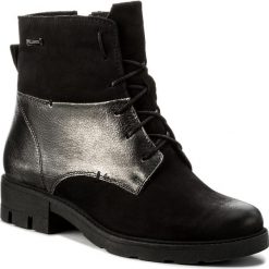 Buty zimowe damskie: Botki POLLONUS – 5-0950-002 Czarny Samuel/Czarny Ferro