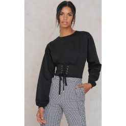 Bluzy damskie: Rut&Circle Bluza z podkreśloną talią Elina – Black