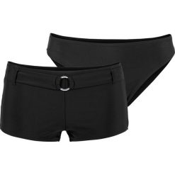 Figi + figi "panty" (2 pary) bonprix czarny. Czarne stroje kąpielowe damskie bonprix, bez wzorów. Za 59,98 zł.