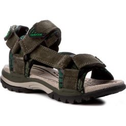 Sandały męskie skórzane: Sandały GEOX – J Borealis B. E J720RE 02215 C3009 Military