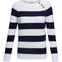 Sweter NAPAPIJRI DIRICO. Niebieskie swetry damskie Napapijri, w paski, z dzianiny, bez rękawów, bez kaptura. W wyprzedaży za 208,00 zł.