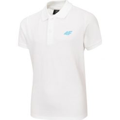 T-shirt chłopięcy (122-164) JTSM224 - biały. Białe t-shirty chłopięce 4F JUNIOR, bez wzorów, z elastanu, bez rękawów. Za 34,99 zł.