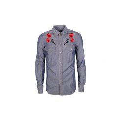 Koszule z długim rękawem Dsquared S74DL0973. Niebieskie koszule męskie Dsquared, s, bez wzorów, bez kołnierzyka, z długim rękawem. Za 689,00 zł.