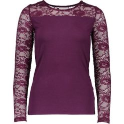 Koszulka "Lacy" w kolorze fioletowym. Fioletowe koszulki damskie Kaffe, l, w koronkowe wzory, z koronki, z okrągłym kołnierzem, bez rękawów. W wyprzedaży za 56,95 zł.
