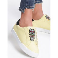 Żółte Sneakersy Place In Paradise. Żółte buty sportowe damskie Renee, ze skóry. Za 69,99 zł.