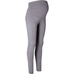 Legginsy ciążowe dzianinowe bonprix szary melanż. Szare legginsy ciążowe bonprix, bez wzorów, z dzianiny. Za 29,99 zł.