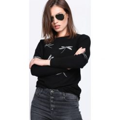 Czarny Sweter Blow My Mind. Czarne swetry klasyczne damskie marki Born2be, m, z dekoltem w łódkę. Za 59,99 zł.