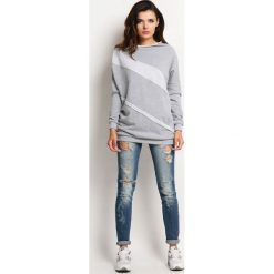 Bluza A122 szary. Szare bluzki damskie Awama, s, bez wzorów, bez rękawów, bez kaptura. Za 146,37 zł.