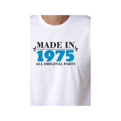 Koszulka męska MADE IN 19XX. Białe koszulki męskie Funfara, s, bez wzorów, bez kołnierzyka, bez rękawów. Za 89,00 zł.