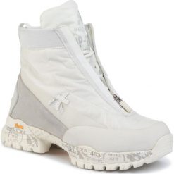 Trapery PREMIATA - Ziptrecd 0182D White. Białe trapery damskie Premiata, ze skóry. W wyprzedaży za 949,00 zł.