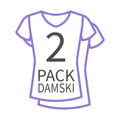 Dwupak damski. Koszulki damskie MegaKoszulki, bez wzorów, bez kołnierzyka. Za 19,90 zł.