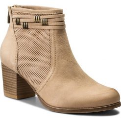 Botki LASOCKI - 1690-09 Beżowy. Brązowe buty zimowe damskie marki Lasocki, z materiału, na obcasie. Za 279,99 zł.