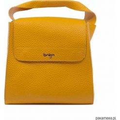 Torebka skórzana żółta Babette marki Bolsa. Żółte torebki klasyczne damskie Pakamera, bez wzorów, ze skóry, na ramię, bez dodatków. Za 499,00 zł.